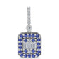 Stříbrný Přívěsek s Tanzanitem a Bílým Topazem