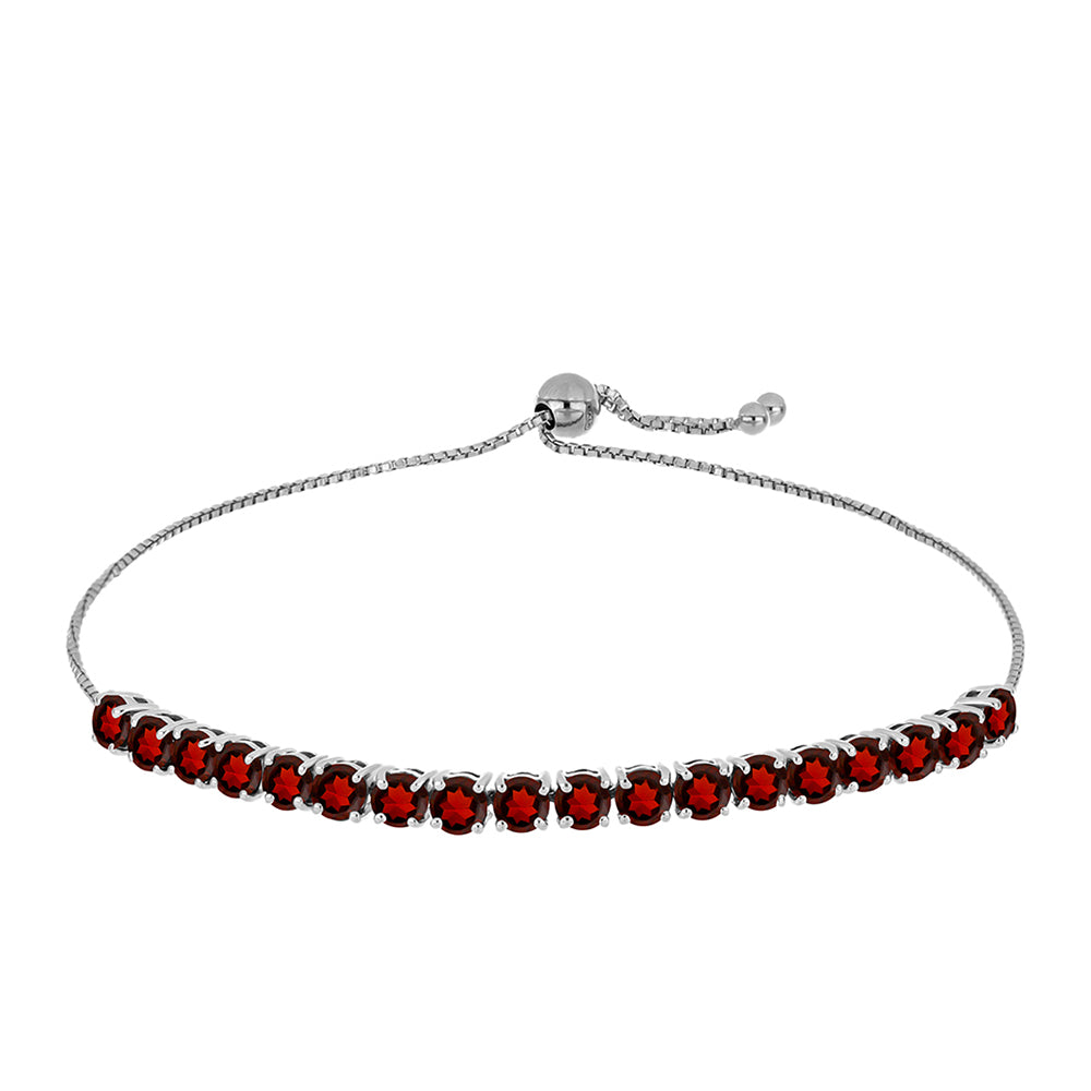 Stříbrný Náramek s Bartonským Granátem 1 