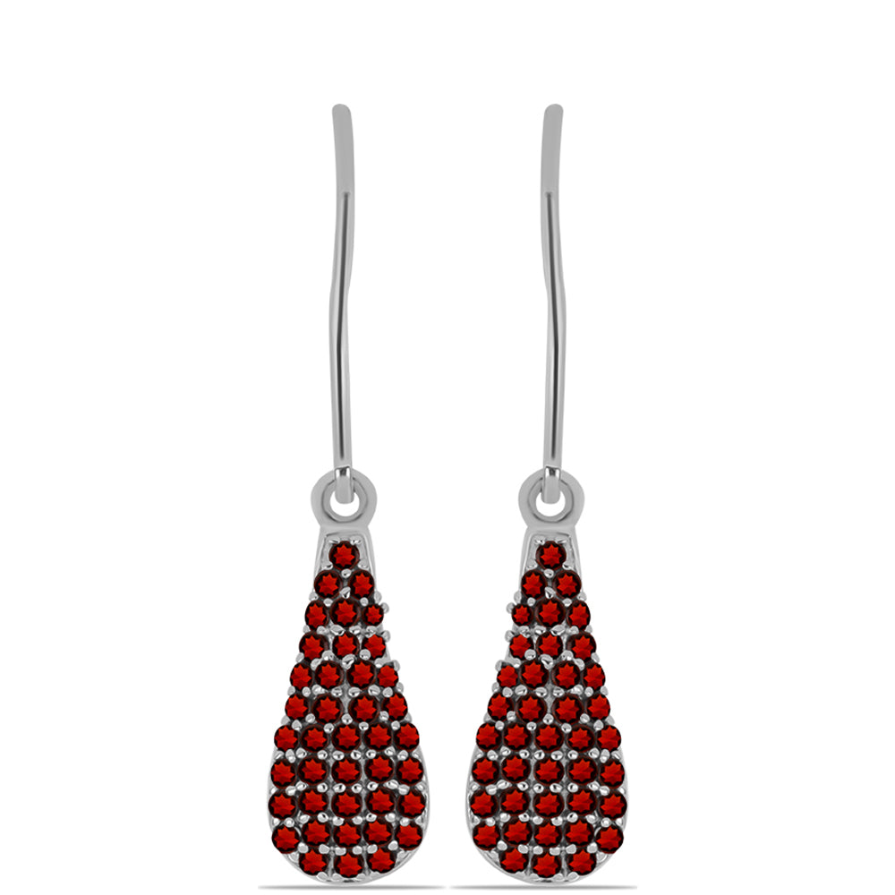 Stříbrné Náušnice s Bartonským Granátem 1 