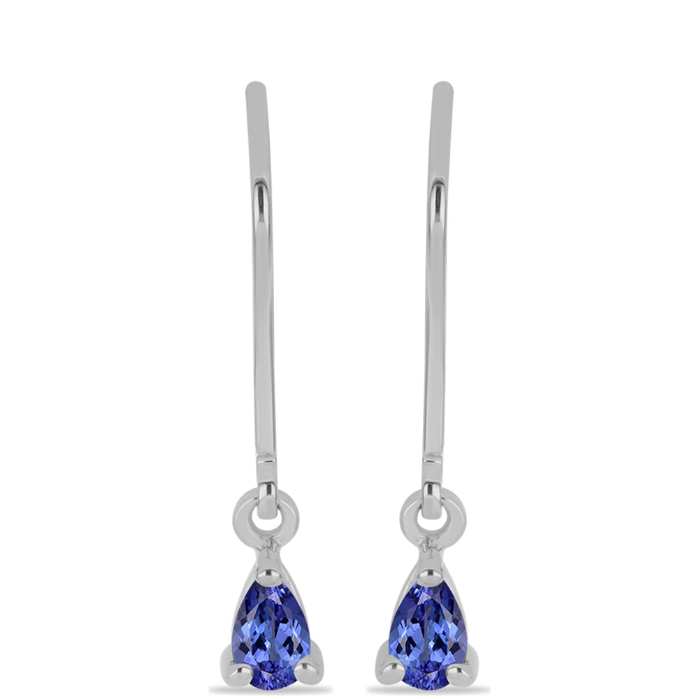 Stříbrné Náušnice s Tanzanitem 1 