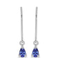 Stříbrné Náušnice s Tanzanitem