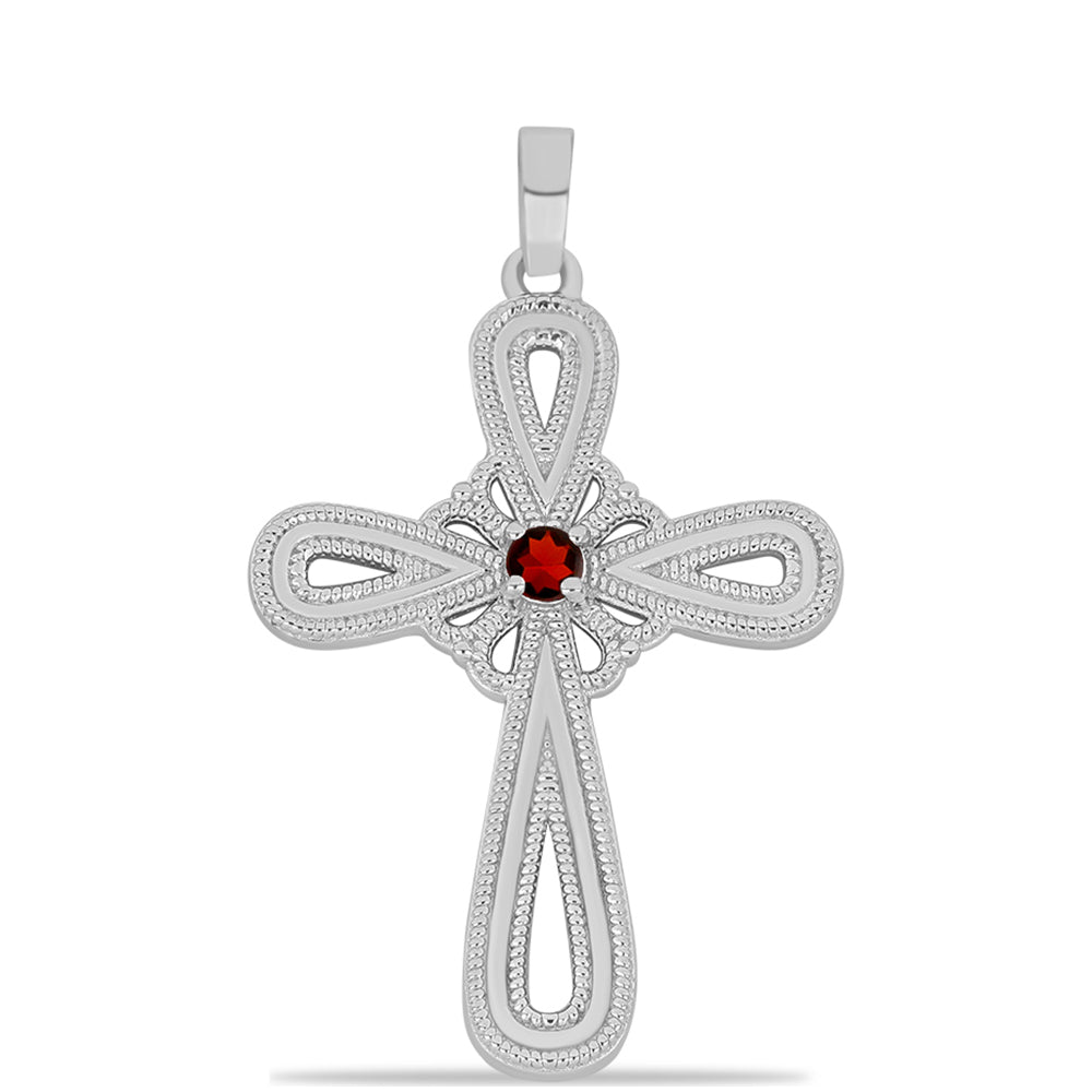 Stříbro 925/1000 - Přívěsek s Bartonským Granátem - Karátové číslo: 0.15. přibližná hmotnost: 2.47 gramů 1 