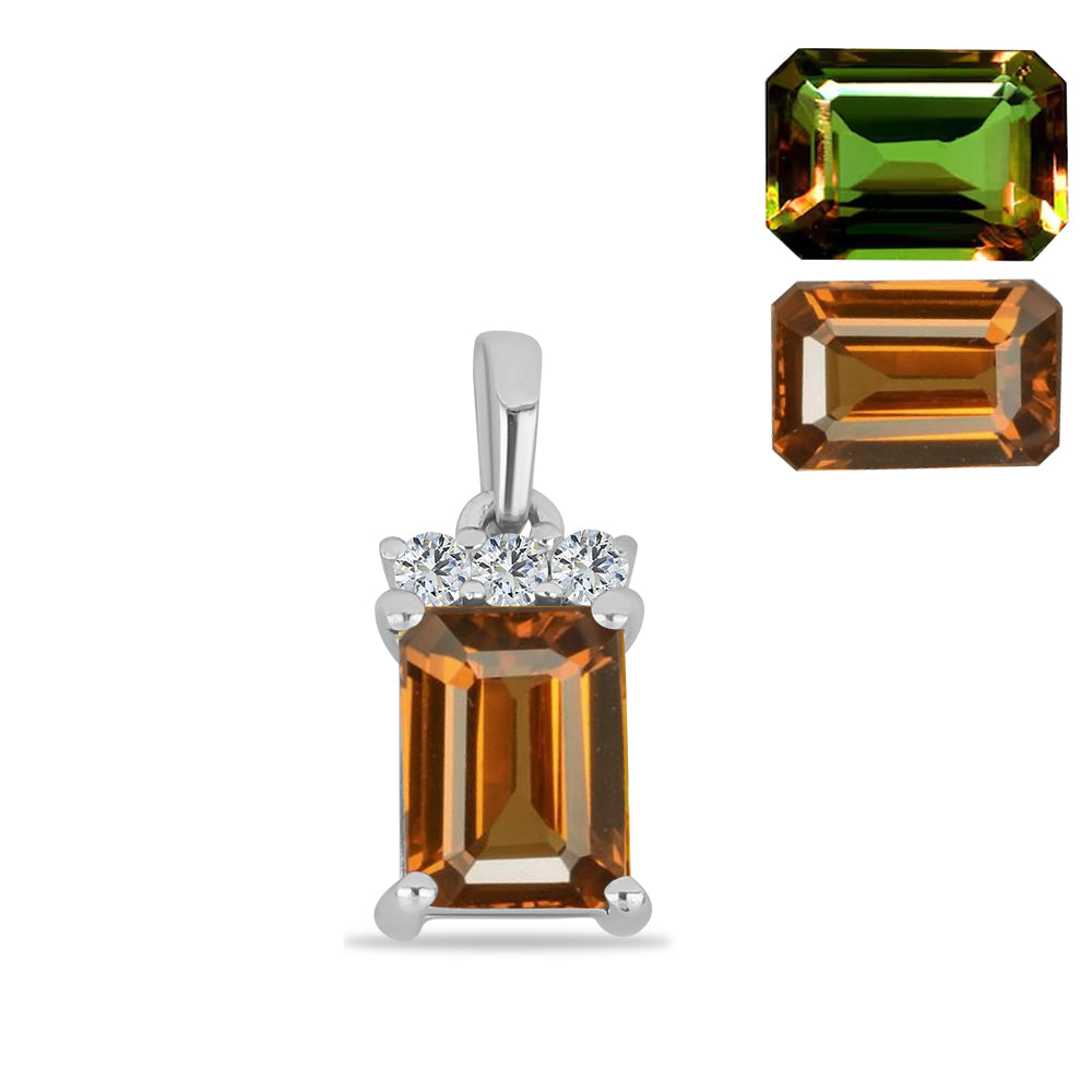 Stříbrný Přívěsek s Anatolským zultanitem a Bílým Topazem 1 