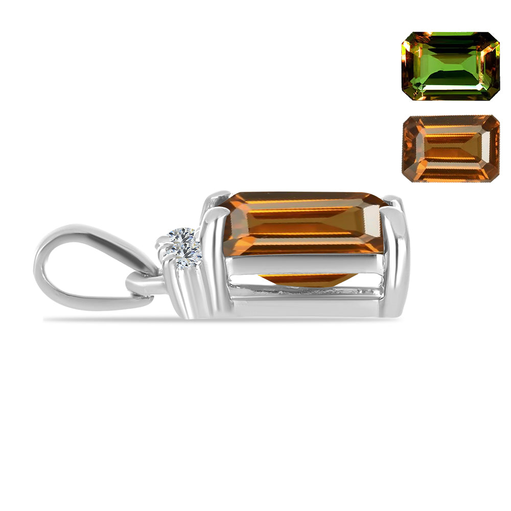 Stříbrný Přívěsek s Anatolským zultanitem a Bílým Topazem 2 