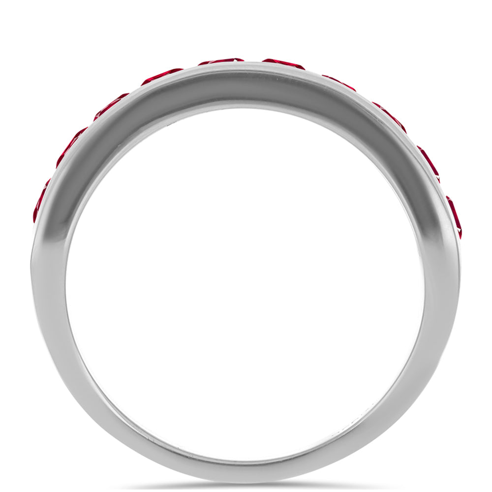 Stříbro 925/1000 Prsten s Madagaskarským Rubínem - Karátové číslo: 3.24. přibližná hmotnost: 5.97 gramů