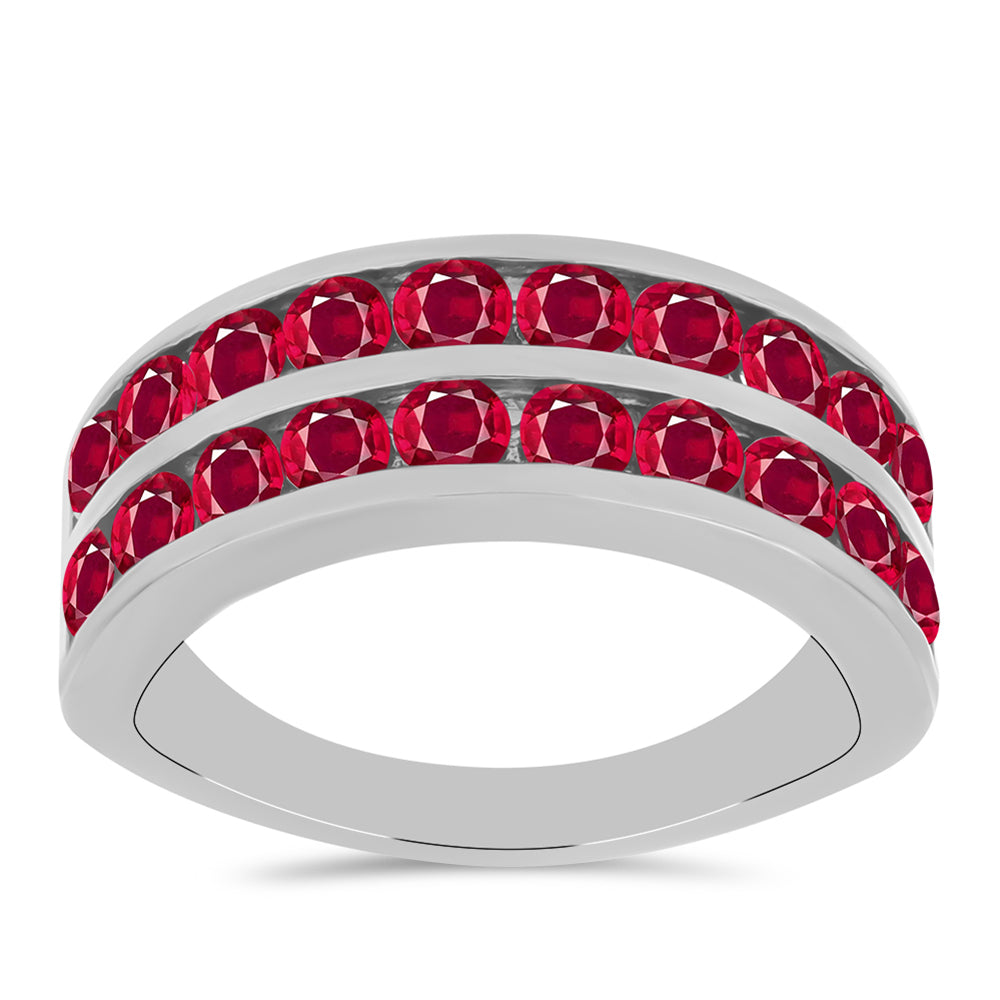 Stříbro 925/1000 Prsten s Madagaskarským Rubínem - Karátové číslo: 3.24. přibližná hmotnost: 5.97 gramů 1 