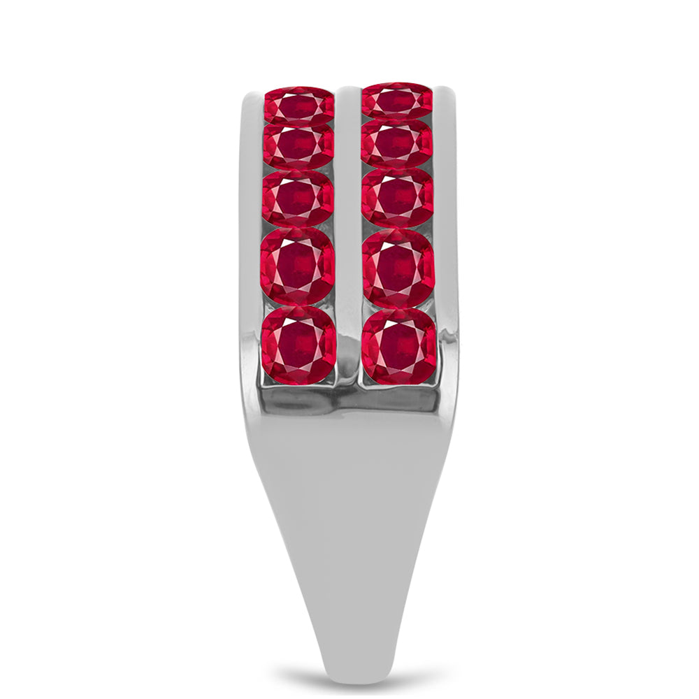 Stříbro 925/1000 Prsten s Madagaskarským Rubínem - Karátové číslo: 3.24. přibližná hmotnost: 5.97 gramů 4 