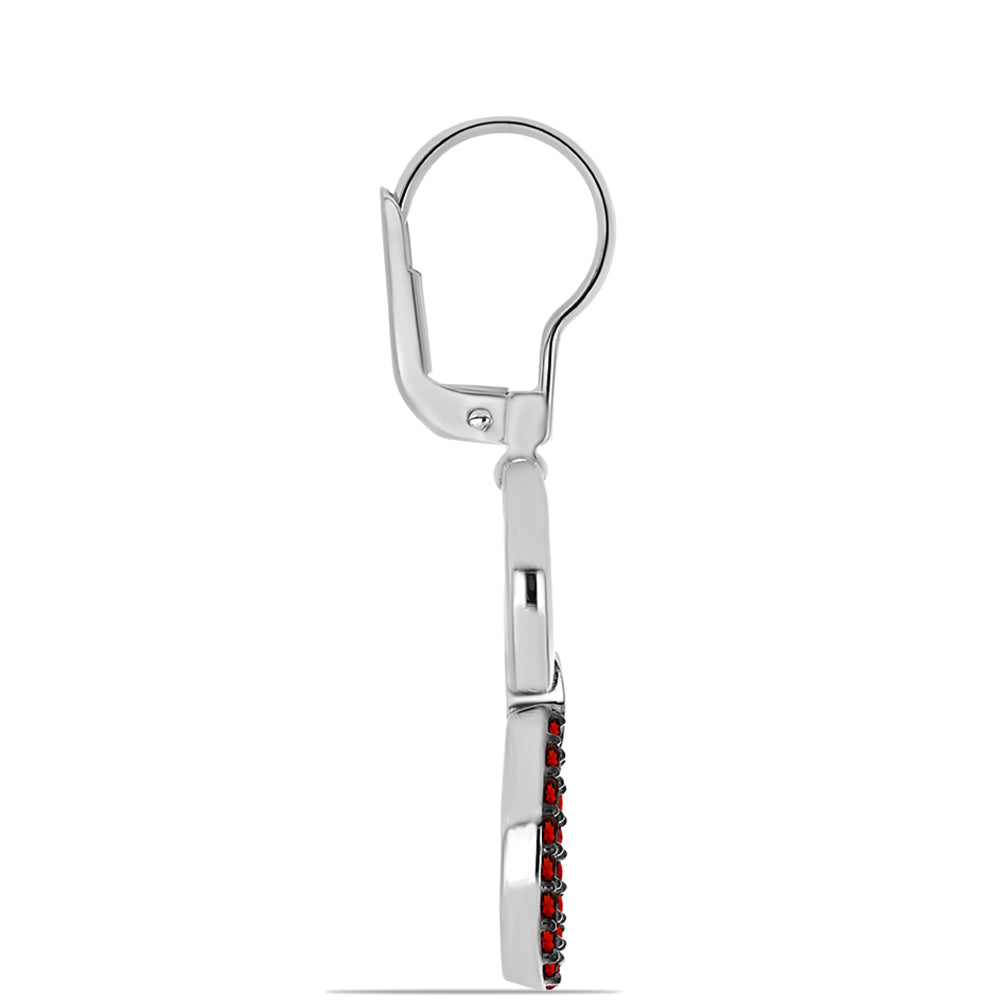 Stříbrné Náušnice s Bartonským Granátem