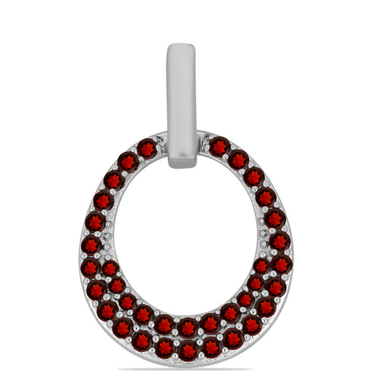 Stříbrný Přívěsek s Bartonským Granátem