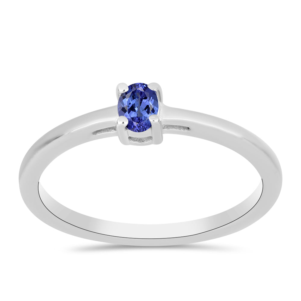 Stříbro 925/1000 - Prsten s Tanzanitem - Karátové číslo: 0.16. přibližná hmotnost: 1.64 gramů 3 