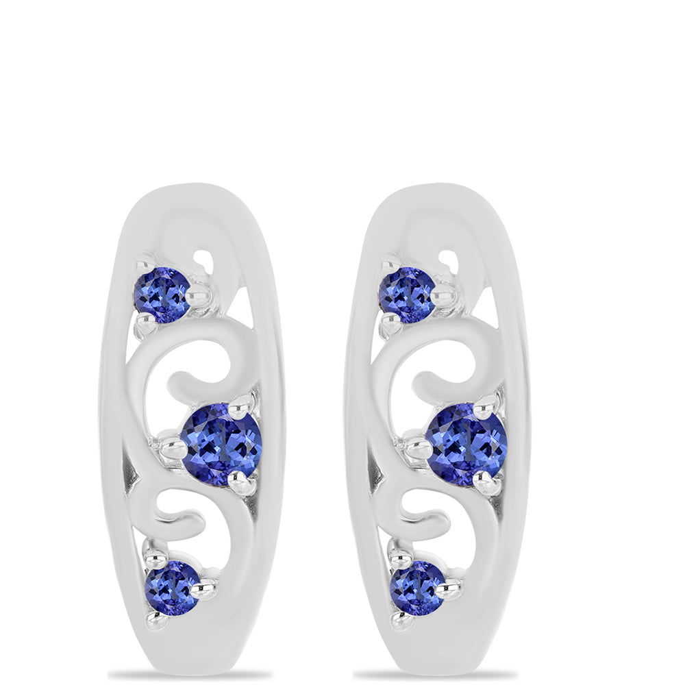 Stříbrné Náušnice s Tanzanitem