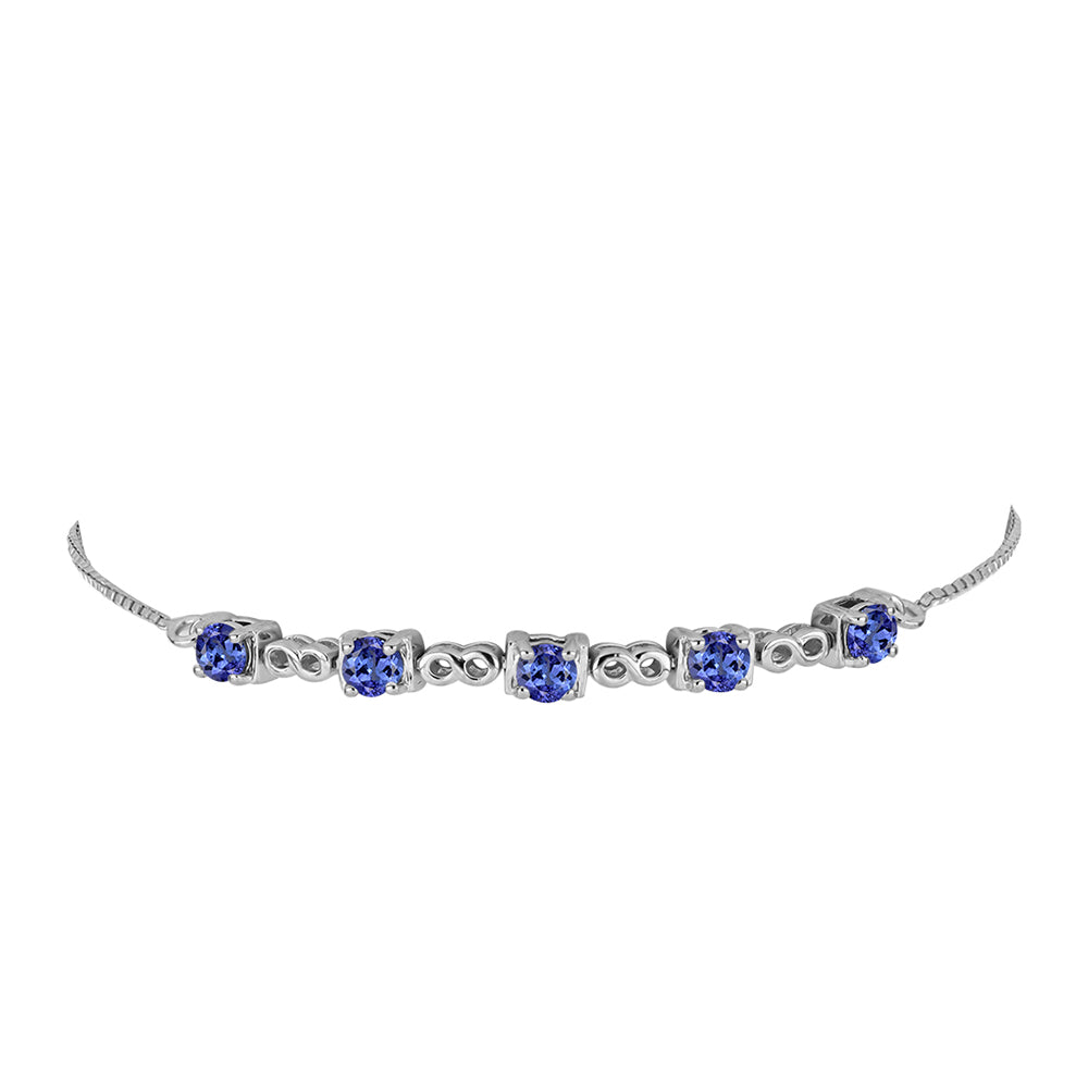 Stříbrný Náramek s Tanzanitem 2 