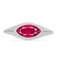 Stříbro 925/1000 Prsten s Madagaskarským Rubínem - Karátové číslo: 1.3. přibližná hmotnost: 2.8 gramů