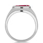 Stříbro 925/1000 Prsten s Madagaskarským Rubínem - Karátové číslo: 1.3. přibližná hmotnost: 2.8 gramů