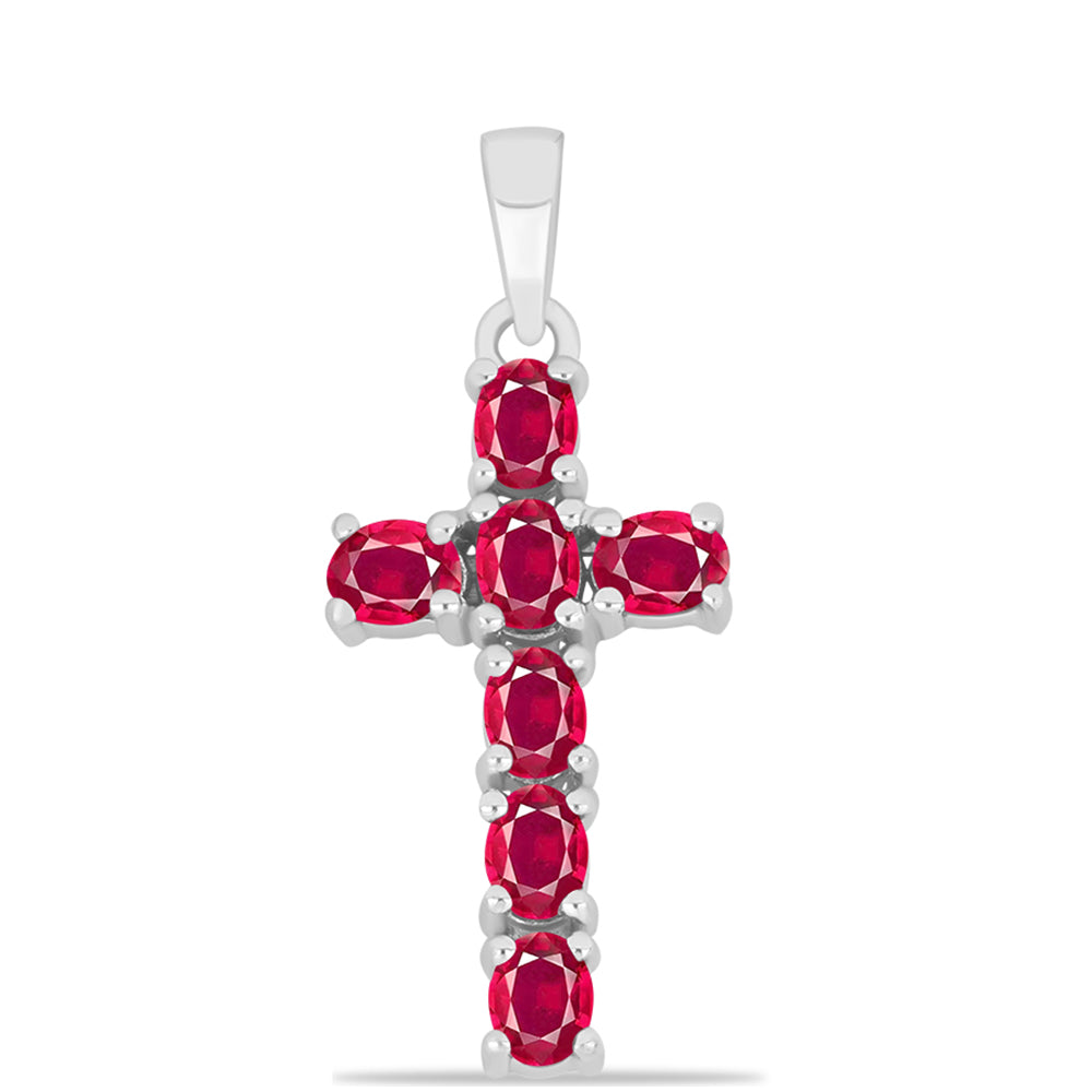 Stříbro 925/1000 - Přívěsek s Madagaskarským Rubínem - Karátové číslo: 1.69. přibližná hmotnost: 1.92 gramů