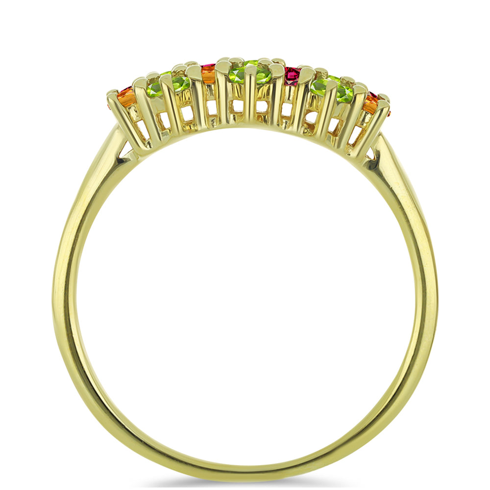 Pozlacený Stříbrný Prsten s Chakra Turmalínem 2 