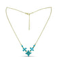 Pozlacený Stříbrný Náhrdelník s etiopským Paraiba modrým opálem