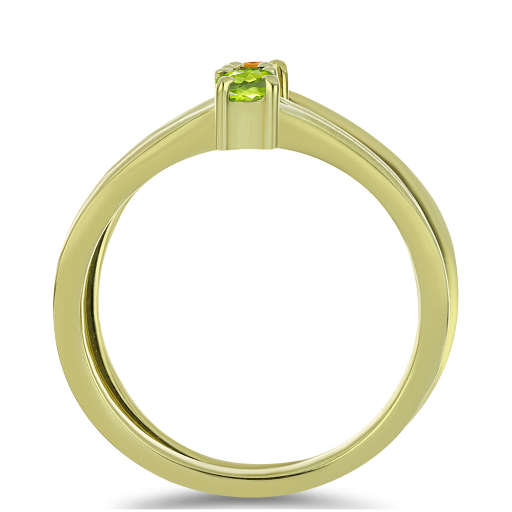 Pozlacené Stříbro 925/1000 - Sada s Australským Modrým Safírem a Padparadscha Safírem - Karátové číslo: 0.72. přibližná hmotnost: 4.29 gramů ( Prsten ) 2 