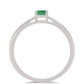 Stříbrný Prsten s Brazilským Smaragdem