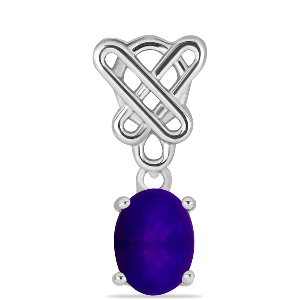 Stříbro 925/1000 - Přívěsek s Purpurovým Jadeitem - Karátové číslo: 1.22. přibližná hmotnost: 1.29 gramů