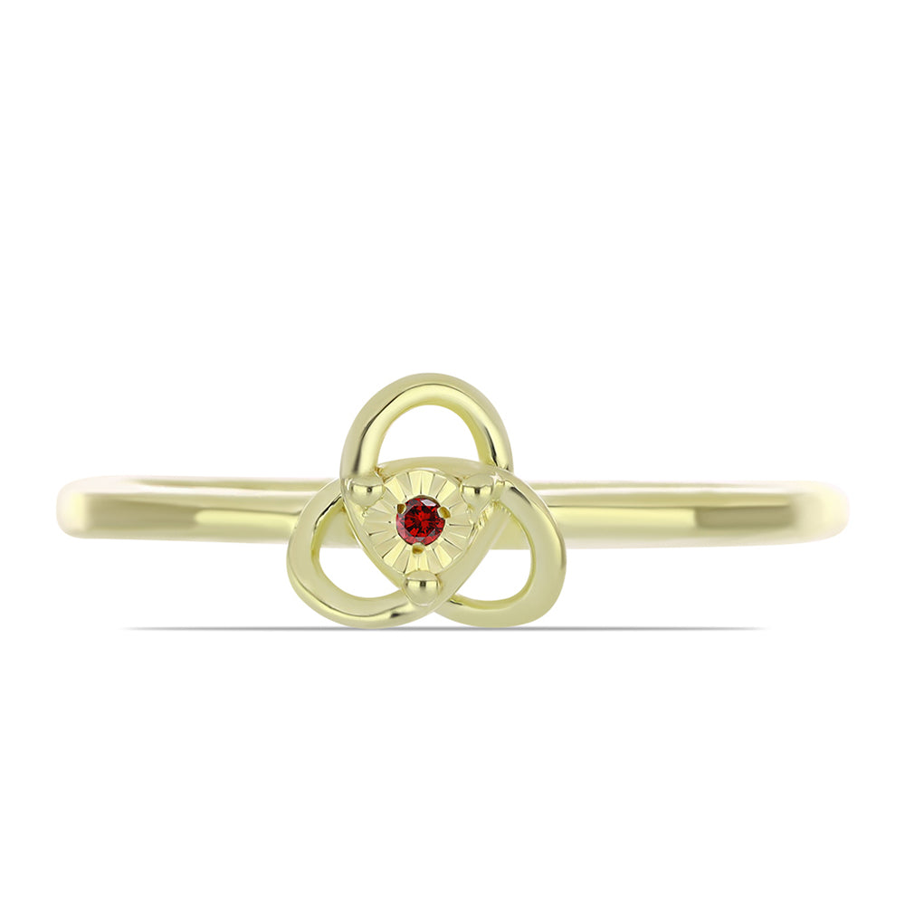 Pozlacené Stříbro 925/1000 - Sada s Červeným Diamantem - Karátové číslo: 0.03. přibližná hmotnost: 3.56 gramů ( Náušnice+Prsten+Přívěsek ) 3 