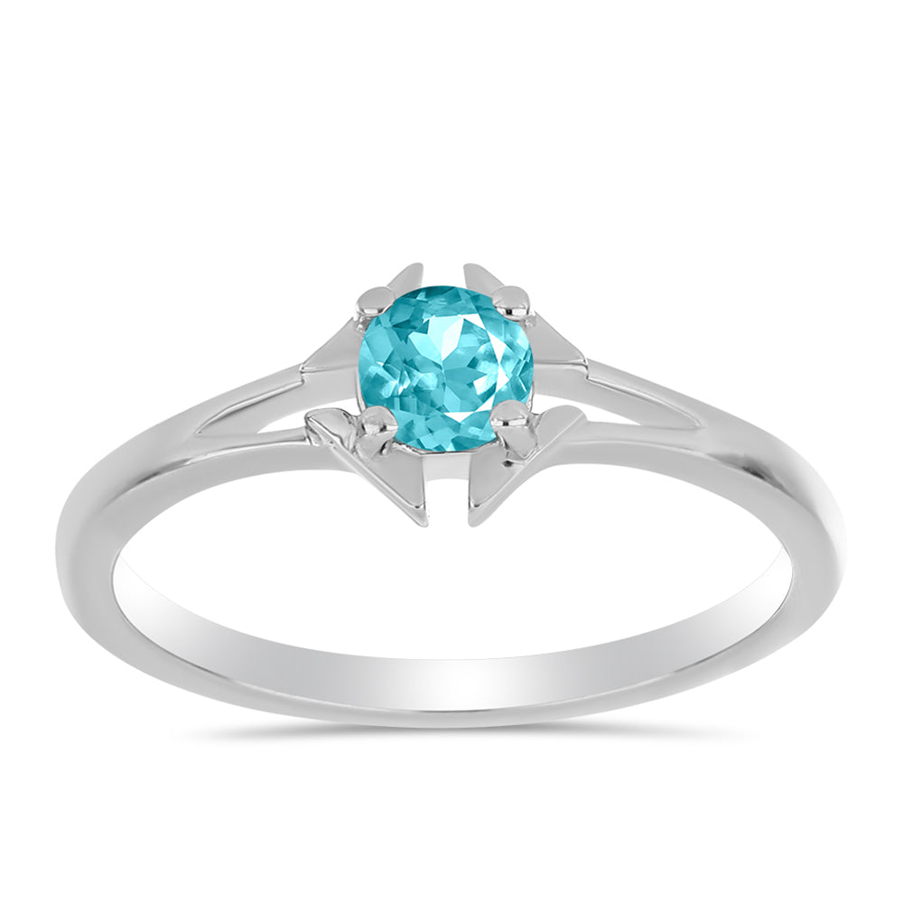 Stříbro 925/1000 Prsten s Paraiba Křemenem - Karátové číslo: 0.45. přibližná hmotnost: 2.26 gramů 3 