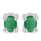 Stříbro 925/1000 - Sada s Madagaskarským Rubínem a Brazilským Smaragdem - Karátové číslo: 1.44. přibližná hmotnost: 3.15 gramů ( Náušnice )