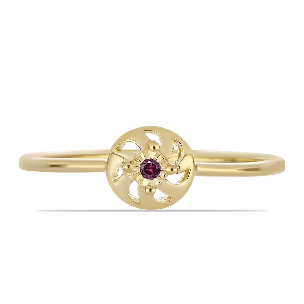 Pozlacené Stříbro 925/1000 - Sada s Purpurovým Diamantem - Karátové číslo: 0.06. přibližná hmotnost: 3.39 gramů ( Náušnice+Prsten+Přívěsek ) 4 