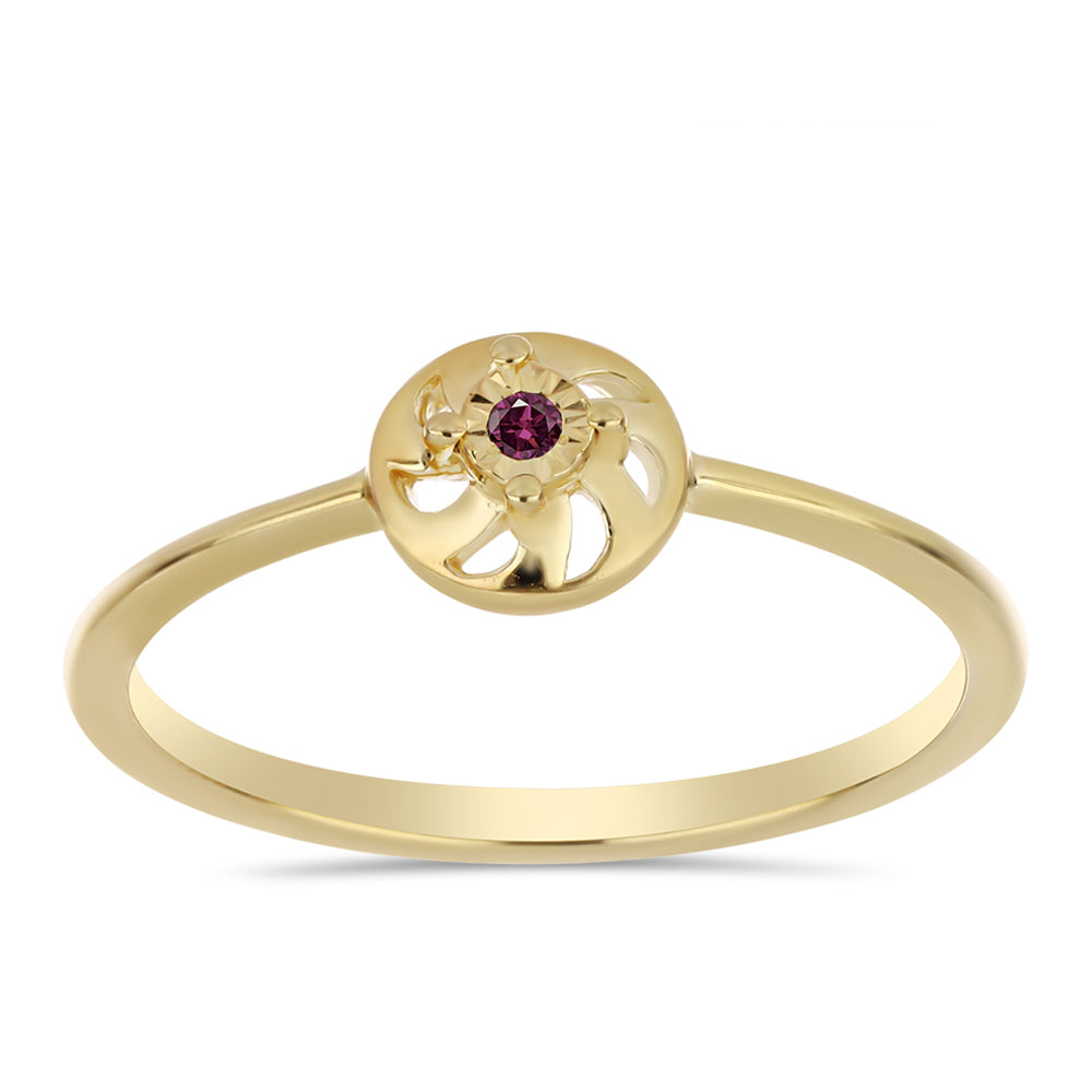 Pozlacené Stříbro 925/1000 - Sada s Purpurovým Diamantem - Karátové číslo: 0.06. přibližná hmotnost: 3.39 gramů ( Náušnice+Prsten+Přívěsek )