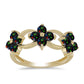 Pozlacený Stříbrný Prsten s Půlnočně Černým Etiopským Opálem z Lega Dembi