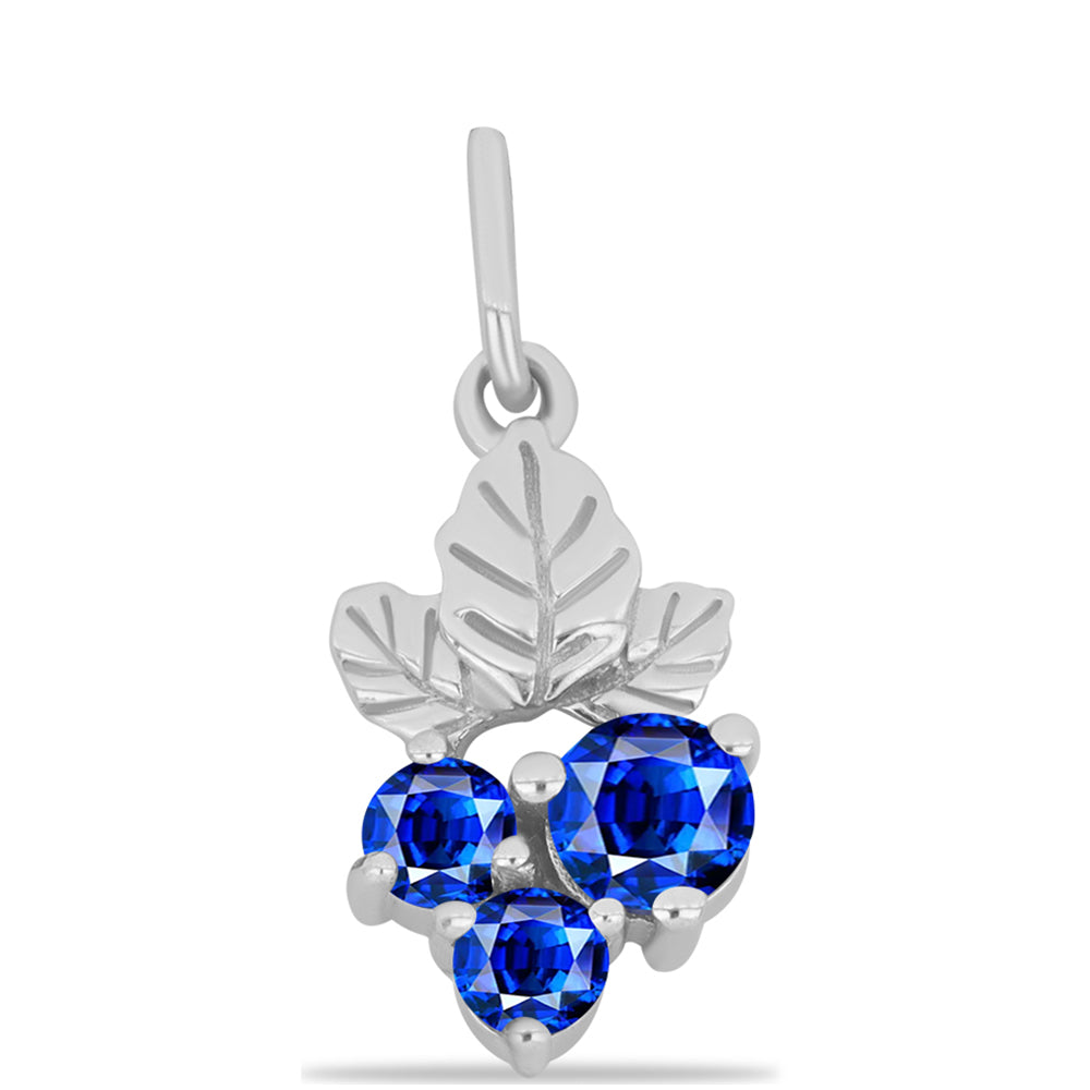 Stříbro 925/1000 - Přívěsek s Australským Modrým Safírem - Karátové číslo: 0.74. přibližná hmotnost: 1.09 gramů
