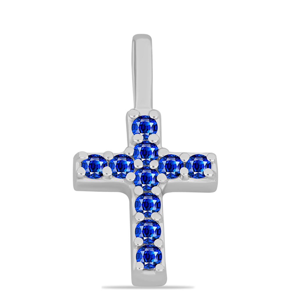 Stříbro 925/1000 - Přívěsek s Australským Modrým Safírem - Karátové číslo: 0.17. přibližná hmotnost: 0.56 gramů 1 