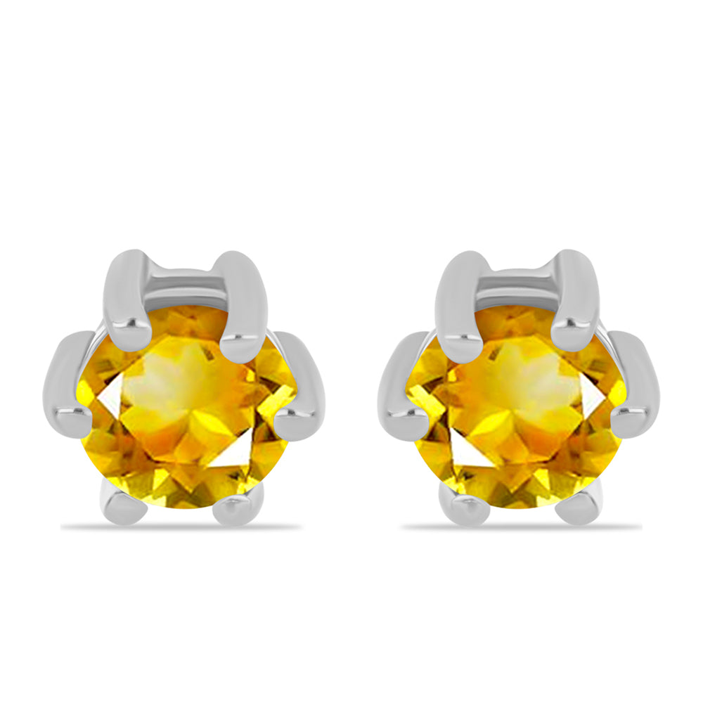 Stříbro 925/1000 - Sada s Uralským Citrínem - Karátové číslo: 1.35. přibližná hmotnost: 2.98 gramů ( Náušnice+Prsten )