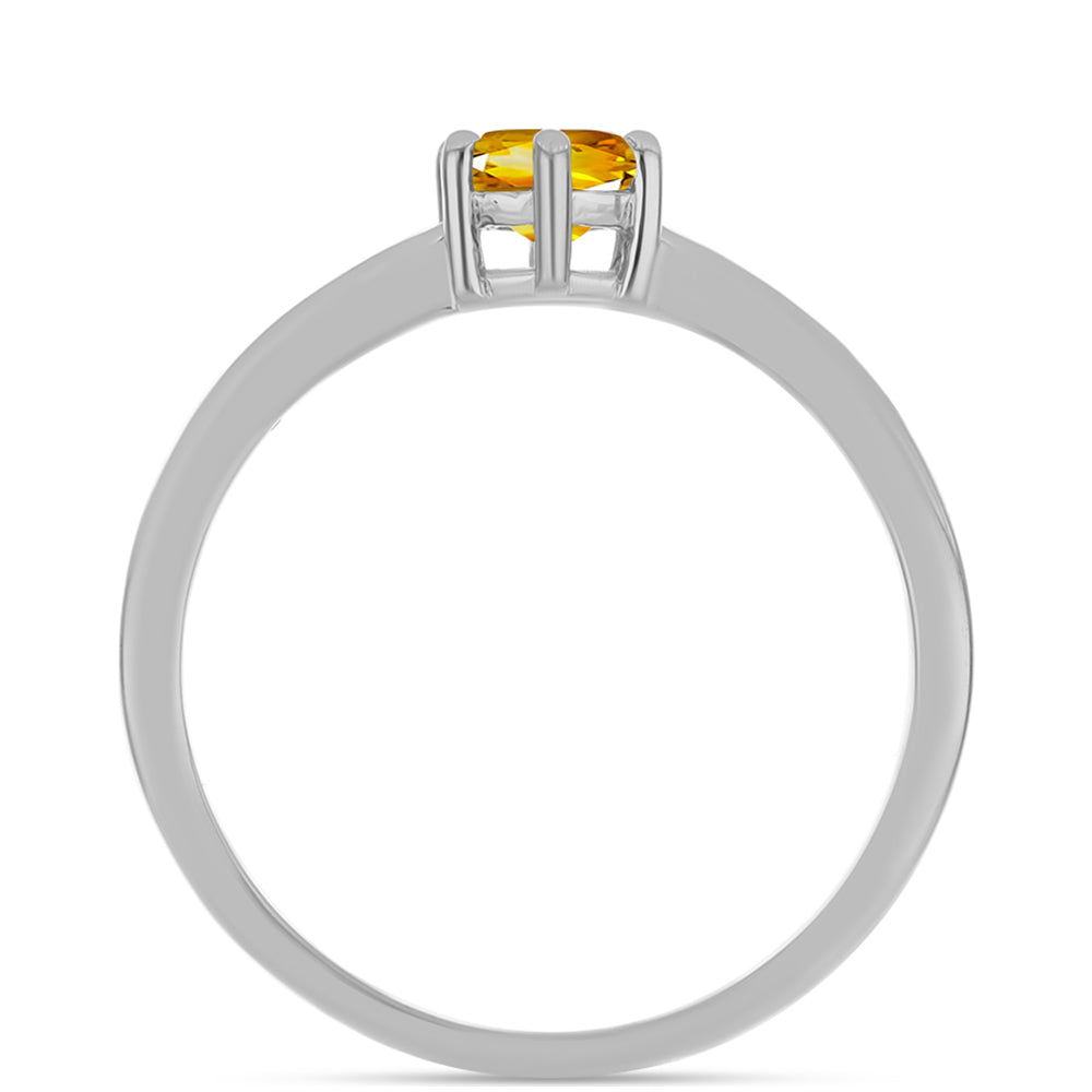 Stříbro 925/1000 - Sada s Uralským Citrínem - Karátové číslo: 1.35. přibližná hmotnost: 2.98 gramů ( Náušnice+Prsten )