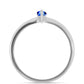 Stříbro 925/1000 - Prsten s Australským Modrým Safírem - Karátové číslo: 0.39. přibližná hmotnost: 1.54 gramů