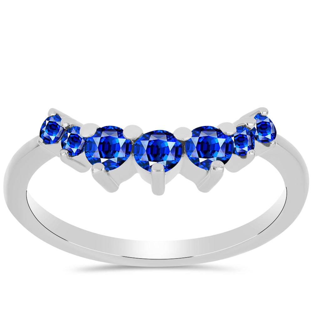 Stříbro 925/1000 - Prsten s Australským Modrým Safírem - Karátové číslo: 0.71. přibližná hmotnost: 1.92 gramů 3 