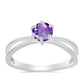 Stříbro 925/1000 - Prsten s Marockým Ametystem - Karátové číslo: 0.77. přibližná hmotnost: 2.17 gramů