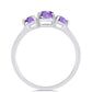 Stříbro 925/1000 Prsten s Marockým Ametystem - Karátové číslo: 1.56. přibližná hmotnost: 2.48 gramů