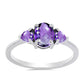 Stříbro 925/1000 Prsten s Marockým Ametystem - Karátové číslo: 1.56. přibližná hmotnost: 2.48 gramů