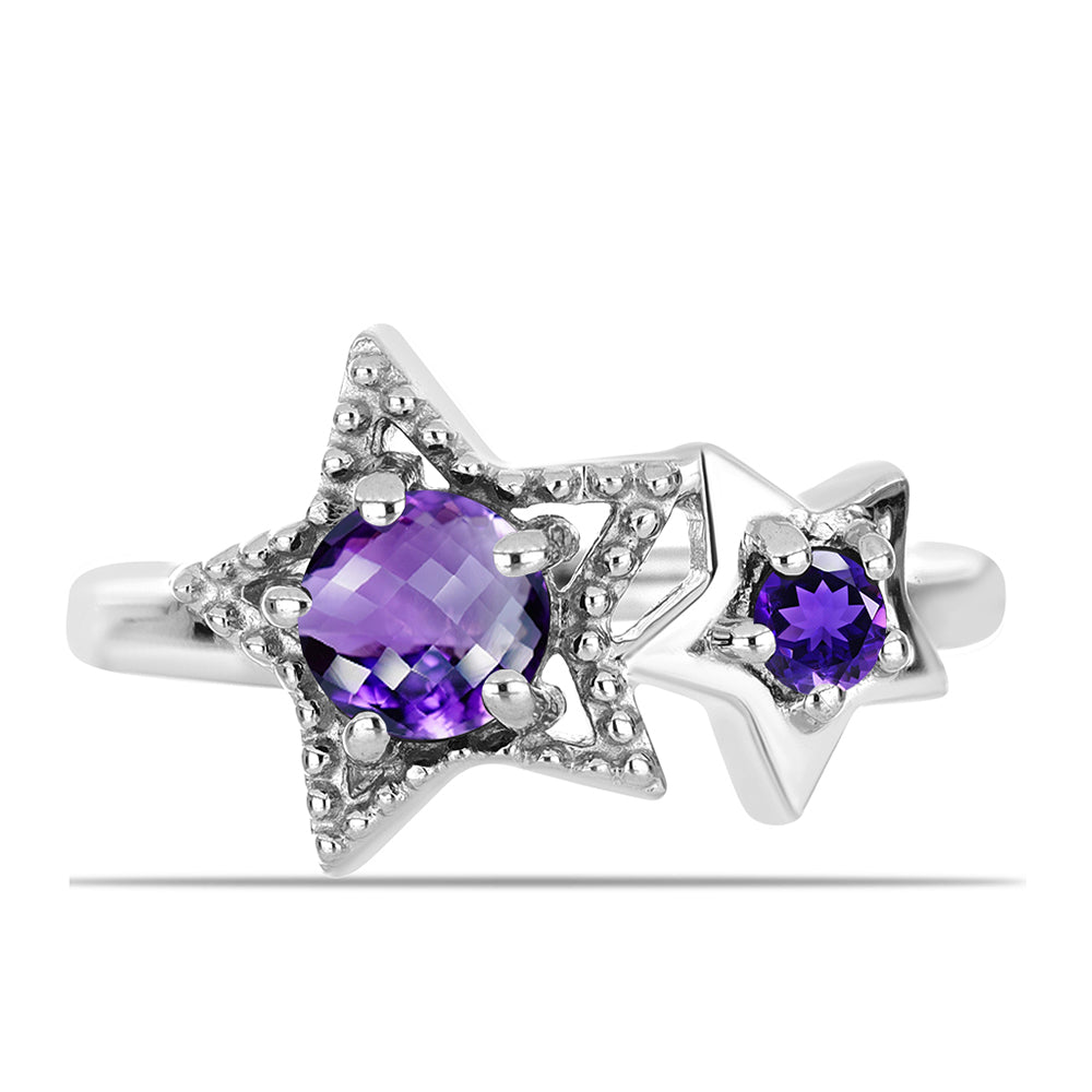 Stříbro 925/1000 - Prsten s Marockým Ametystem - Karátové číslo: 0.54. přibližná hmotnost: 2.71 gramů 1 