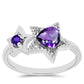 Stříbro 925/1000 - Prsten s Marockým Ametystem - Karátové číslo: 0.54. přibližná hmotnost: 2.71 gramů