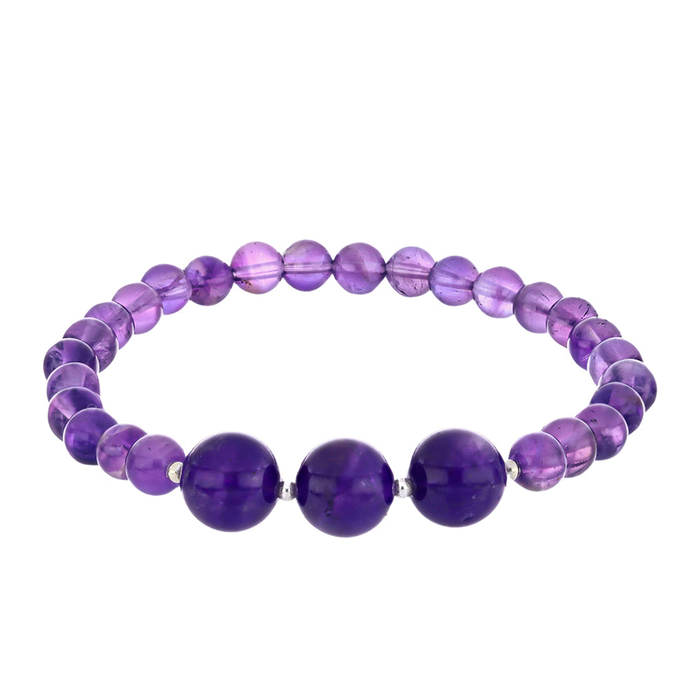 Stříbro 925/1000 - Náramek s Marockým Ametystem - Karátové číslo: 57.12. přibližná hmotnost: 11.5 gramů 1 