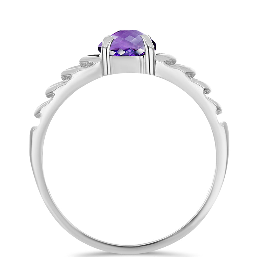 Stříbro 925/1000 Prsten s Marockým Ametystem - Karátové číslo: 1.08. přibližná hmotnost: 2.33 gramů 2 