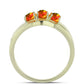 Pozlacené Stříbro 925/1000 - Prsten s Americkým Ohnivým Opálem - Karátové číslo: 0.6. přibližná hmotnost: 2.75 gramů