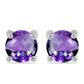 Stříbro 925/1000 - Náušnice s Marockým Ametystem - Karátové číslo: 1.54. přibližná hmotnost: 1.52 gramů