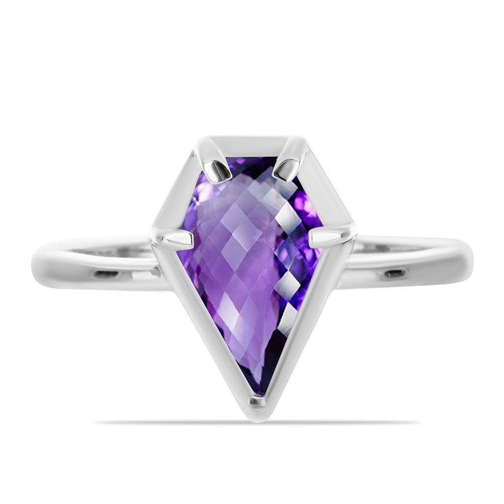 Stříbro 925/1000 - Prsten s Marockým Ametystem - Karátové číslo: 1.77. přibližná hmotnost: 2.86 gramů 1 