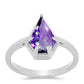 Stříbro 925/1000 - Prsten s Marockým Ametystem - Karátové číslo: 1.77. přibližná hmotnost: 2.86 gramů