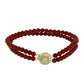 Pozlacené Stříbro 925/1000 - Náramek s Červená sladkovodní Perlou - Karátové číslo: 38.71. přibližná hmotnost: 9.95 gramů