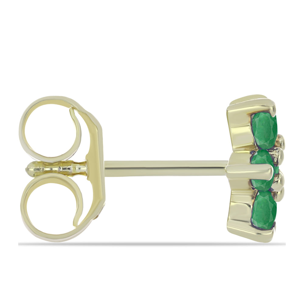 Pozlacené Stříbro 925/1000 - Sada s Madagaskarským Rubínem a Brazilským Smaragdem - Karátové číslo: 2.19. přibližná hmotnost: 6.64 gramů ( Náušnice ) 5 