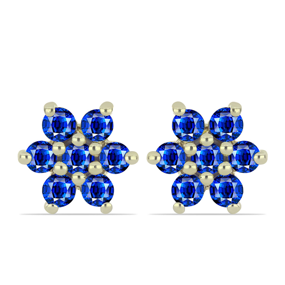 Pozlacené Stříbro 925/1000 - Sada s Madagaskarským Rubínem a Brazilským Smaragdem - Karátové číslo: 2.19. přibližná hmotnost: 6.64 gramů ( Náušnice )